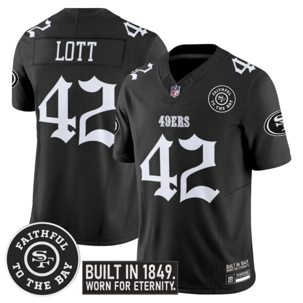 Men's San Francisco 49ers 'Fog City Gothic Edition' Vapor Limited Jersey - All Stitched - Image 10