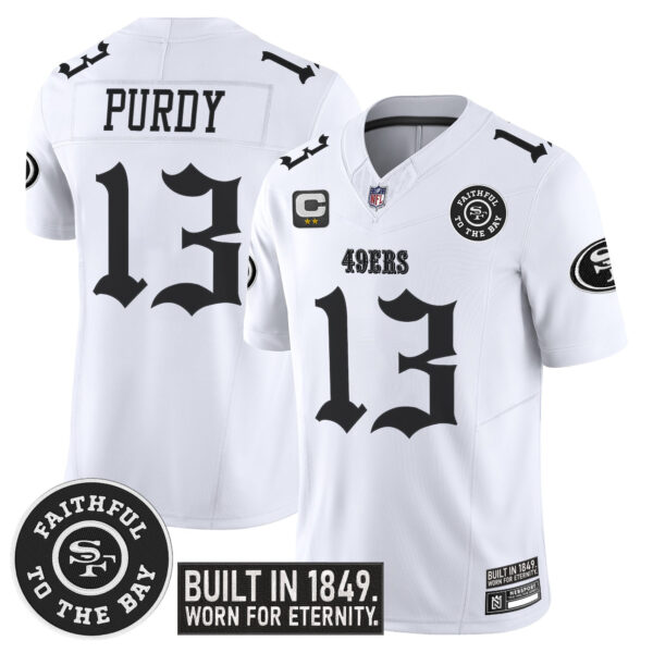Men's San Francisco 49ers 'Fog City Gothic Edition' Vapor Limited Jersey - All Stitched - Image 11