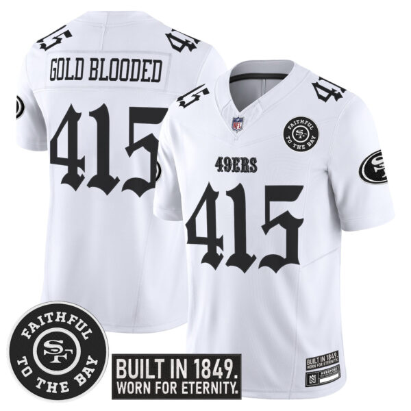 Men's San Francisco 49ers 'Fog City Gothic Edition' Vapor Limited Jersey - All Stitched - Image 12
