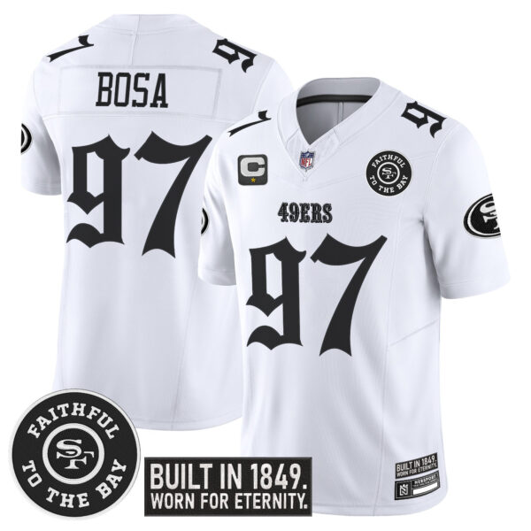 Men's San Francisco 49ers 'Fog City Gothic Edition' Vapor Limited Jersey - All Stitched - Image 17