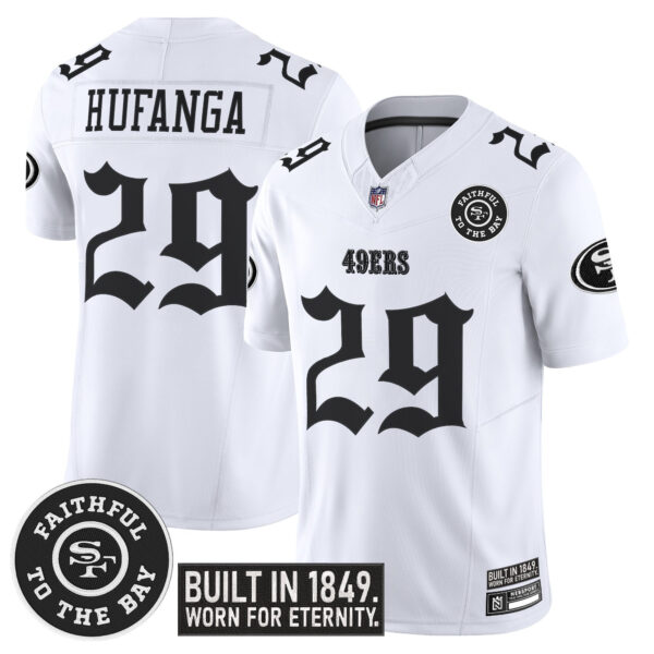 Men's San Francisco 49ers 'Fog City Gothic Edition' Vapor Limited Jersey - All Stitched - Image 19
