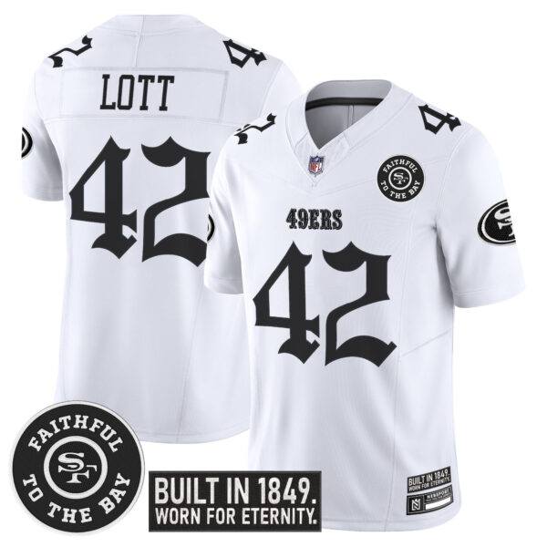 Men's San Francisco 49ers 'Fog City Gothic Edition' Vapor Limited Jersey - All Stitched - Image 20