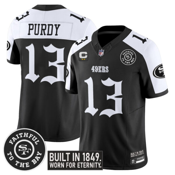 Men's San Francisco 49ers 'Fog City Gothic Edition' Vapor Limited Jersey - All Stitched - Image 21