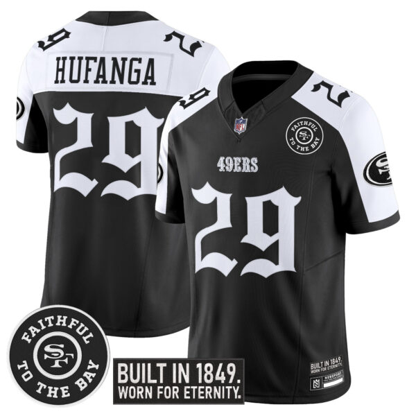 Men's San Francisco 49ers 'Fog City Gothic Edition' Vapor Limited Jersey - All Stitched - Image 29