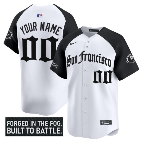 San Francisco 49ers 'Gothic Fog Edition' Vapor Baseball Custom Jersey - All Stitched - Image 3