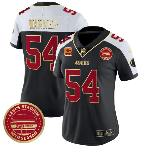Women's 49ers Levi'S Stadium 10th Season Patch Vapor Limited Jersey - All Stitched - Image 5