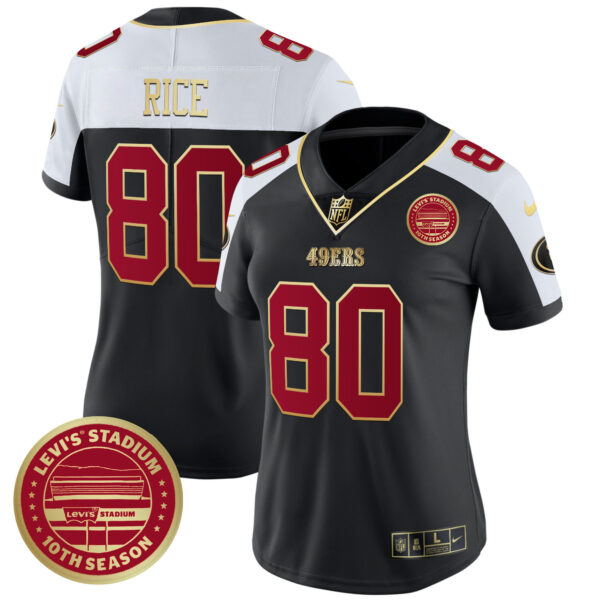 Women's 49ers Levi'S Stadium 10th Season Patch Vapor Limited Jersey - All Stitched - Image 6