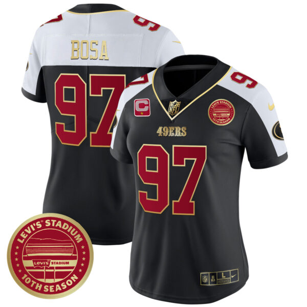 Women's 49ers Levi'S Stadium 10th Season Patch Vapor Limited Jersey - All Stitched - Image 7