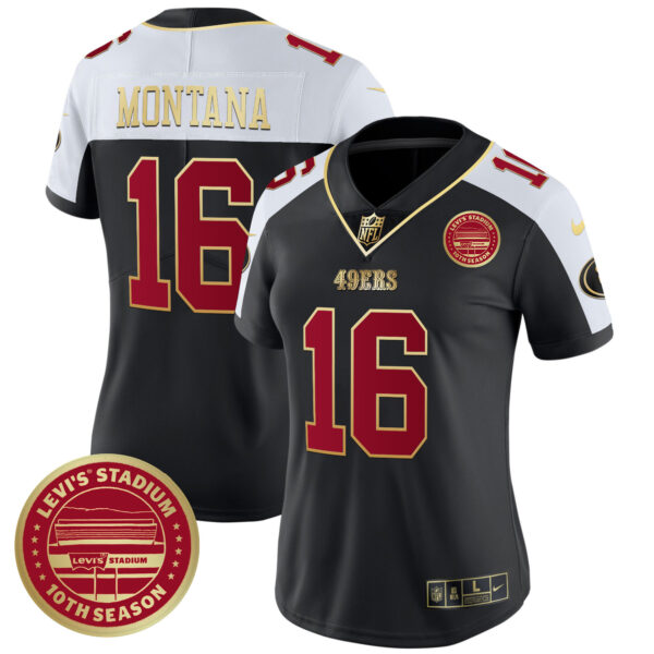 Women's 49ers Levi'S Stadium 10th Season Patch Vapor Limited Jersey - All Stitched - Image 8