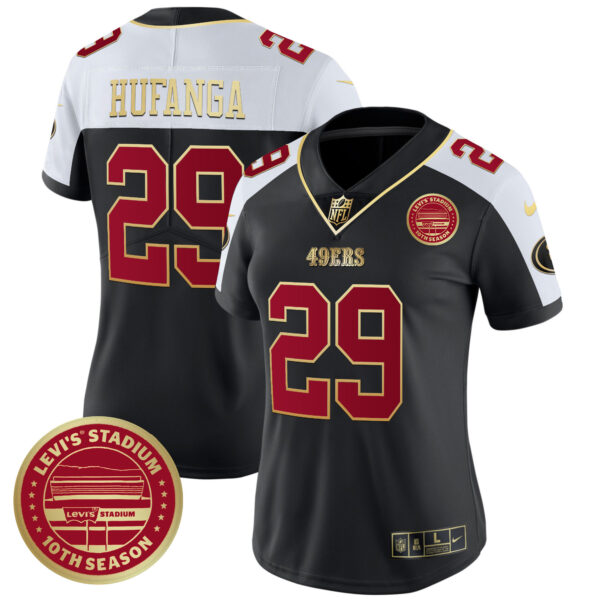 Women's 49ers Levi'S Stadium 10th Season Patch Vapor Limited Jersey - All Stitched - Image 10