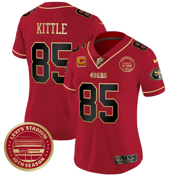 Women's 49ers Levi'S Stadium 10th Season Patch Vapor Limited Jersey - All Stitched - Image 24