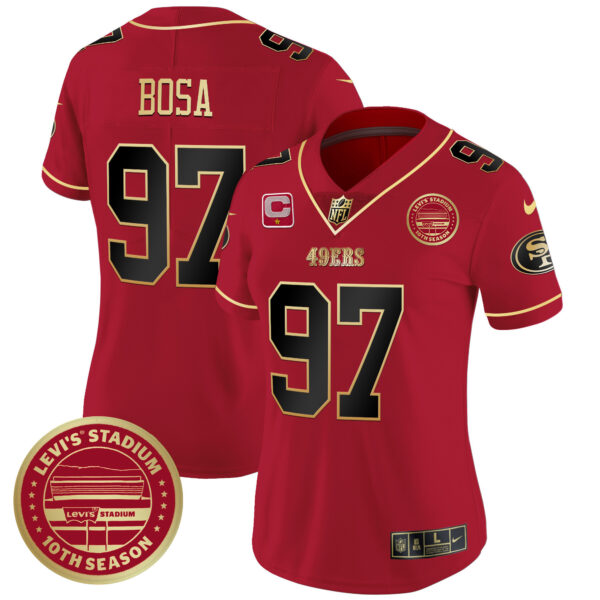 Women's 49ers Levi'S Stadium 10th Season Patch Vapor Limited Jersey - All Stitched - Image 27