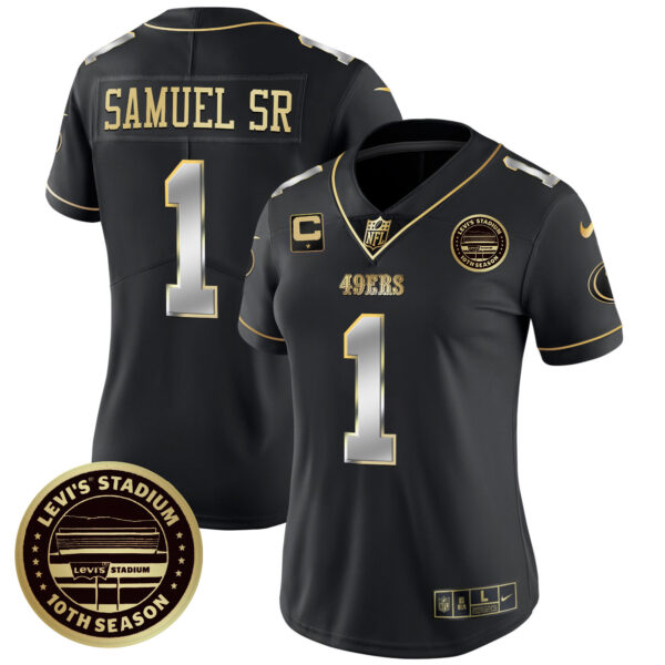 Women's 49ers Levi'S Stadium 10th Season Patch Vapor Limited Jersey - All Stitched - Image 32