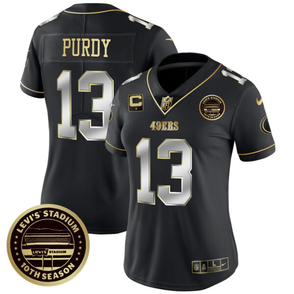 Women's 49ers Levi'S Stadium 10th Season Patch Vapor Limited Jersey - All Stitched - Image 33