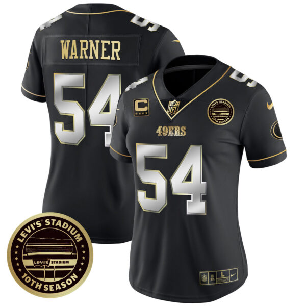 Women's 49ers Levi'S Stadium 10th Season Patch Vapor Limited Jersey - All Stitched - Image 35