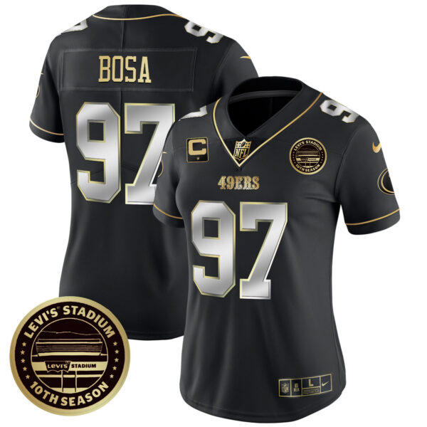 Women's 49ers Levi'S Stadium 10th Season Patch Vapor Limited Jersey - All Stitched - Image 37