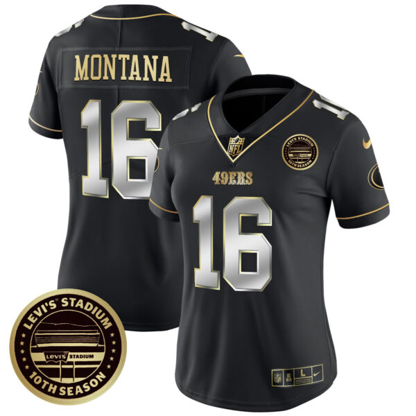 Women's 49ers Levi'S Stadium 10th Season Patch Vapor Limited Jersey - All Stitched - Image 38