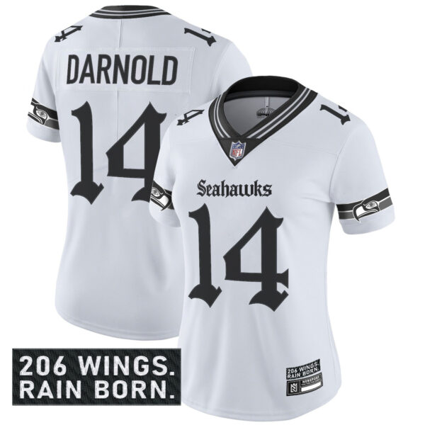 Women's Seattle Seahawks 'Gothic Rain City Shadows Edition' Vapor Limited Jersey - All Stitched - Image 9