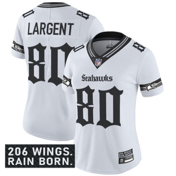 Women's Seattle Seahawks 'Gothic Rain City Shadows Edition' Vapor Limited Jersey - All Stitched - Image 15
