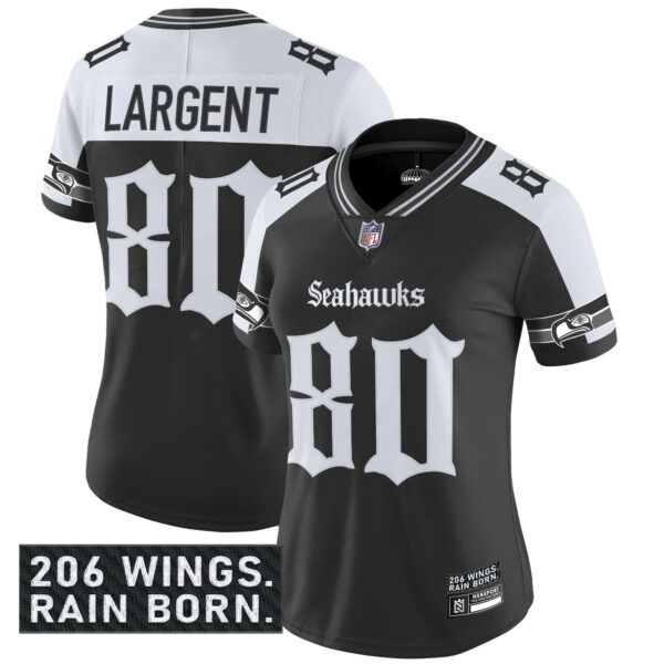 Women's Seattle Seahawks 'Gothic Rain City Shadows Edition' Vapor Limited Jersey - All Stitched - Image 23