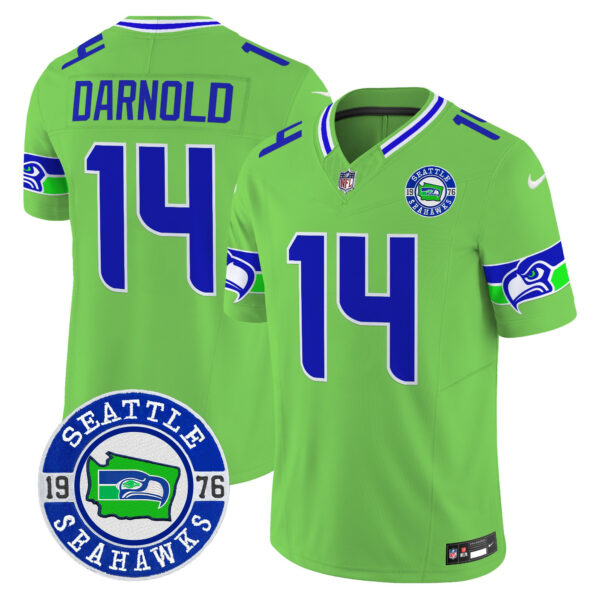 Men's Seattle Seahawks 2025 Seattle Est. 1976 Patch Vapor Limited Jersey - All Stitched - Image 9