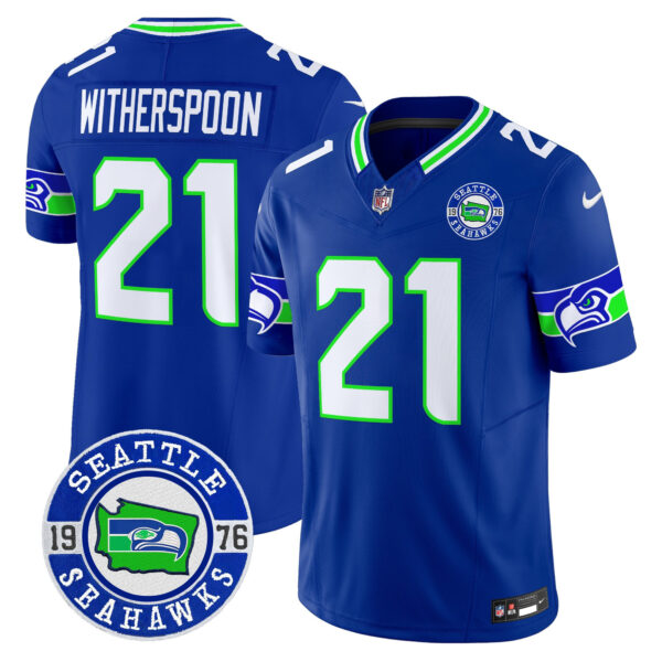 Men's Seattle Seahawks 2025 Seattle Est. 1976 Patch Vapor Limited Jersey - All Stitched - Image 37
