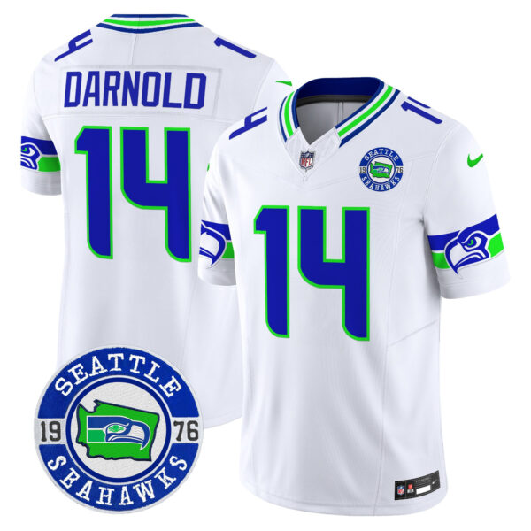 Men's Seattle Seahawks 2025 Seattle Est. 1976 Patch Vapor Limited Jersey - All Stitched - Image 41