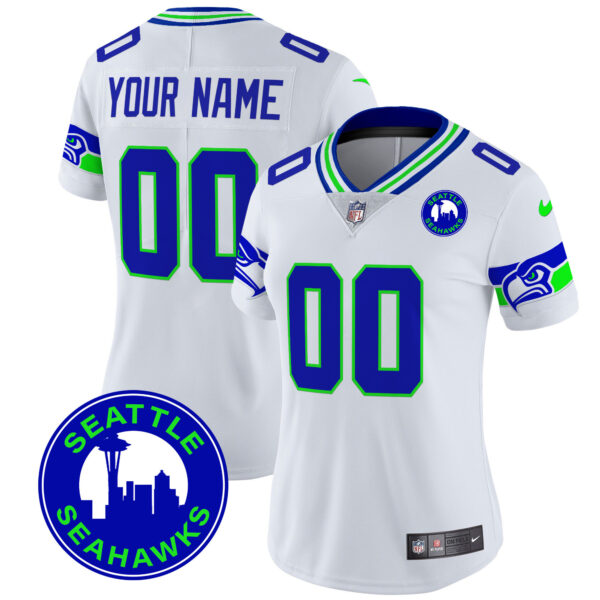 Seattle Seahawks 2025 Seattle City Patch Vapor Limited Custom Jersey - All Stitched - Image 10
