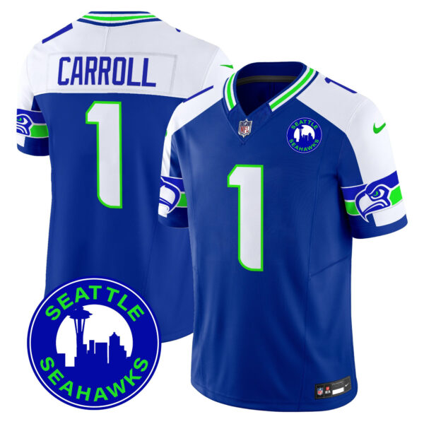 Men's Seattle Seahawks 2025 Seattle City Patch Vapor Limited Jersey - All Stitched - Image 11