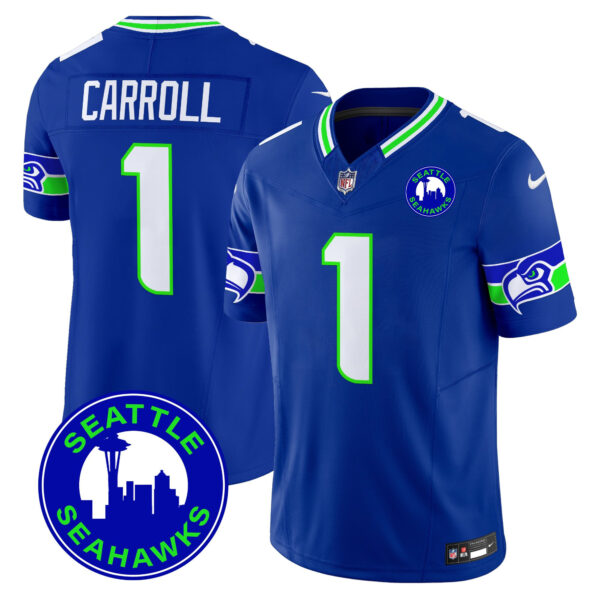 Men's Seattle Seahawks 2025 Seattle City Patch Vapor Limited Jersey - All Stitched - Image 19