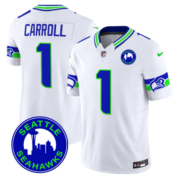 Men's Seattle Seahawks 2025 Seattle City Patch Vapor Limited Jersey - All Stitched - Image 27