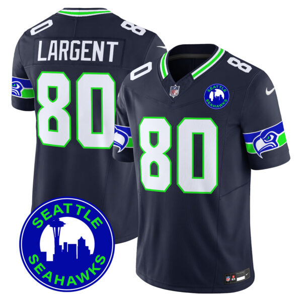 Men's Seattle Seahawks 2025 Seattle City Patch Vapor Limited Jersey - All Stitched - Image 39