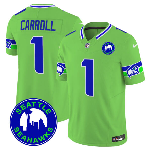 Men's Seattle Seahawks 2025 Seattle City Patch Vapor Limited Jersey - All Stitched - Image 43