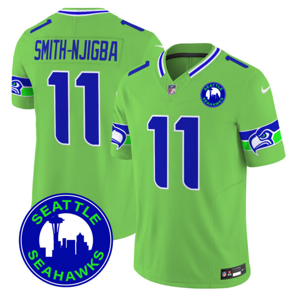 Men's Seattle Seahawks 2025 Seattle City Patch Vapor Limited Jersey - All Stitched - Image 44