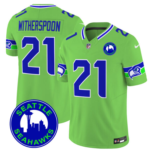 Men's Seattle Seahawks 2025 Seattle City Patch Vapor Limited Jersey - All Stitched - Image 45