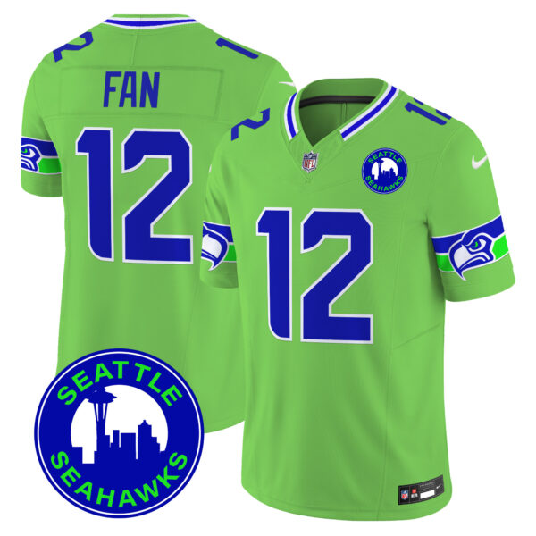 Men's Seattle Seahawks 2025 Seattle City Patch Vapor Limited Jersey - All Stitched - Image 48