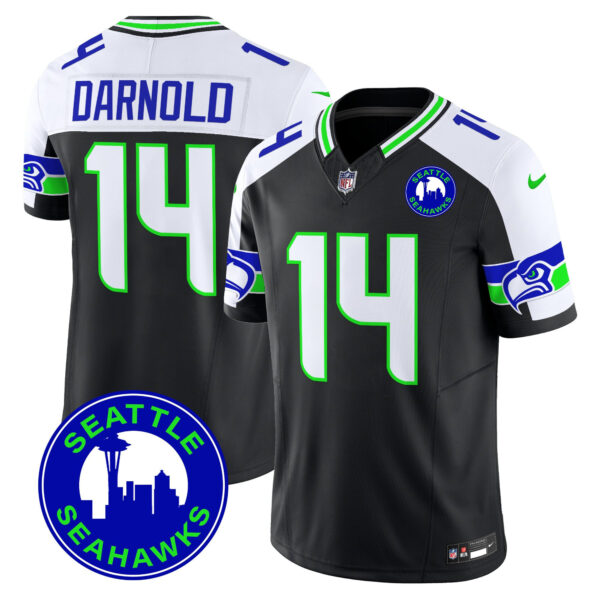 Men's Seattle Seahawks 2025 Seattle City Patch Vapor Limited Jersey - All Stitched