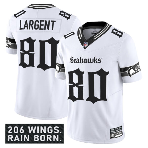 Men's Seattle Seahawks 'Gothic Rain City Shadows Edition' Vapor Limited Jersey - All Stitched - Image 15