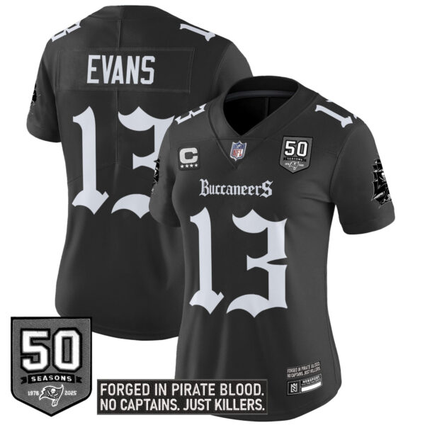 Women's Tampa Bay Buccaneers 'Gothic Pirate Shadows Edition' Vapor Limited Jersey - All Stitched - Image 7
