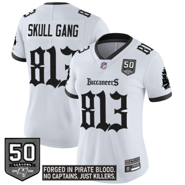 Women's Tampa Bay Buccaneers 'Gothic Pirate Shadows Edition' Vapor Limited Jersey - All Stitched - Image 13