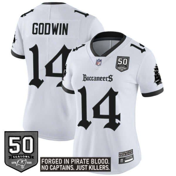 Women's Tampa Bay Buccaneers 'Gothic Pirate Shadows Edition' Vapor Limited Jersey - All Stitched - Image 19