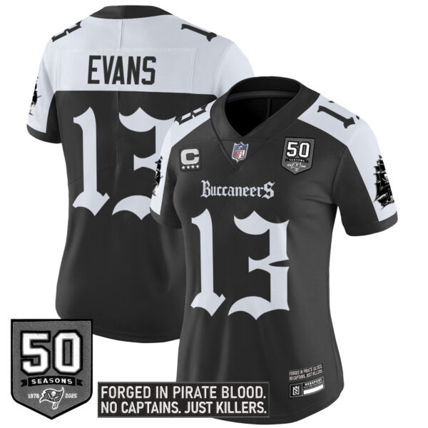 Women's Tampa Bay Buccaneers 'Gothic Pirate Shadows Edition' Vapor Limited Jersey - All Stitched - Image 29