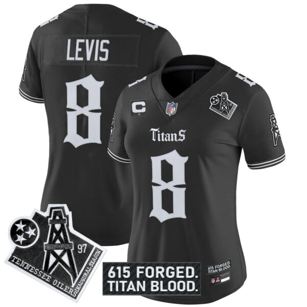 Women's Tennessee Titans 'Titan Gothic Shadows Drop' Vapor Limited Jersey - All Stitched - Image 4