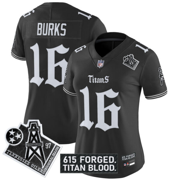 Women's Tennessee Titans 'Titan Gothic Shadows Drop' Vapor Limited Jersey - All Stitched - Image 7
