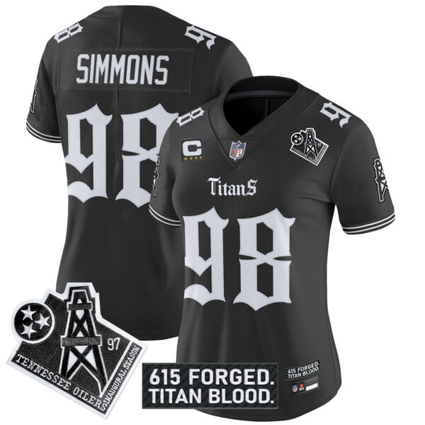 Women's Tennessee Titans 'Titan Gothic Shadows Drop' Vapor Limited Jersey - All Stitched - Image 8