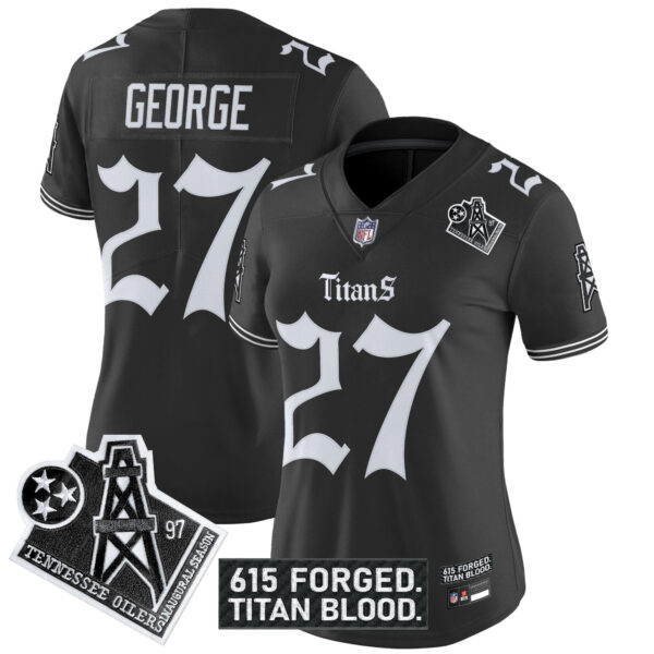 Women's Tennessee Titans 'Titan Gothic Shadows Drop' Vapor Limited Jersey - All Stitched - Image 10