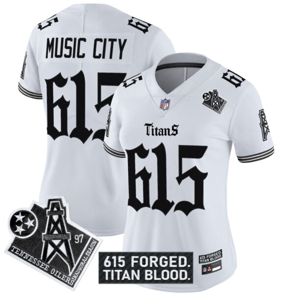 Women's Tennessee Titans 'Titan Gothic Shadows Drop' Vapor Limited Jersey - All Stitched - Image 12