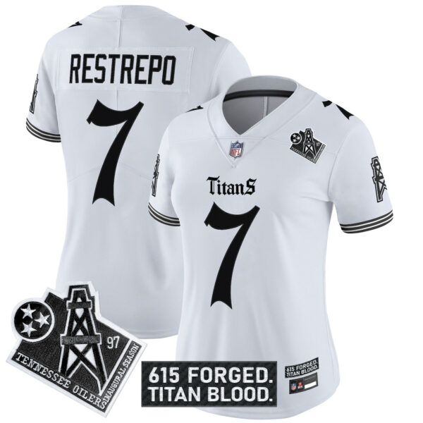 Women's Tennessee Titans 'Titan Gothic Shadows Drop' Vapor Limited Jersey - All Stitched - Image 13
