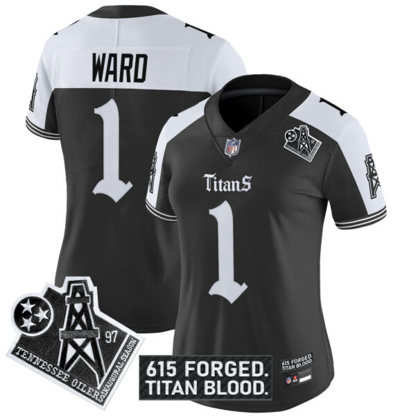 Women's Tennessee Titans 'Titan Gothic Shadows Drop' Vapor Limited Jersey - All Stitched - Image 21