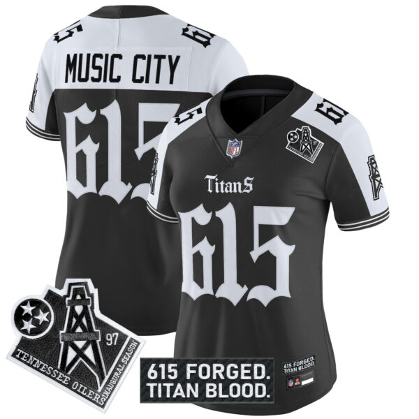 Women's Tennessee Titans 'Titan Gothic Shadows Drop' Vapor Limited Jersey - All Stitched - Image 22